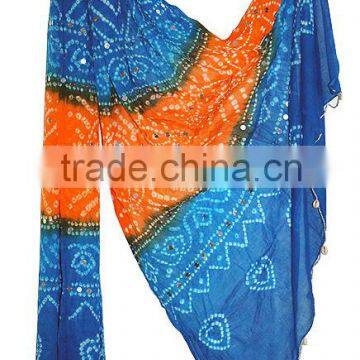 Rajasthani Traditional Jaipuri Bandhej Items Online - Cotton Bandhej Dupatta / Stole