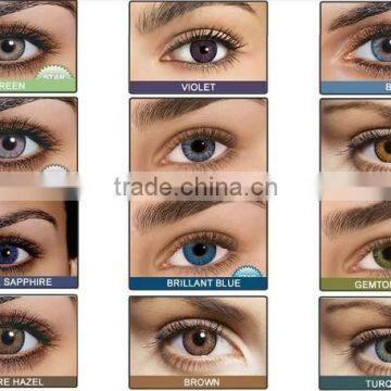 Freshlook 12 colors 3-tone colored contacts SFDA approved contact lens with PP package boxes