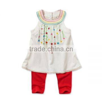 DB945 dave bella wholelsale kids clothing child wear China import clotH wholesale children's boutique clothes baby clothing set