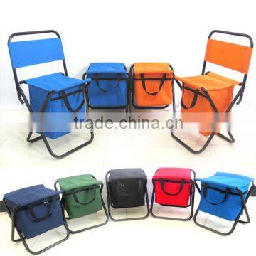 Portable folding picnic stool with storage bag