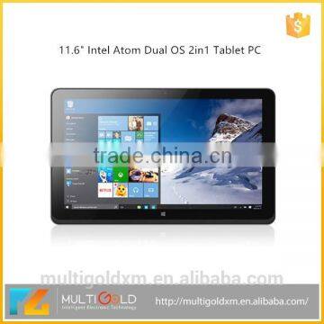 New 11.6 inch 2 in 1 Intel Quad Core Tablet PC Dual Boot Win8.1 Android4.4 Easy Touch Tablet