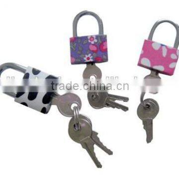 Plastic Printing Flower Padlock Multi Color