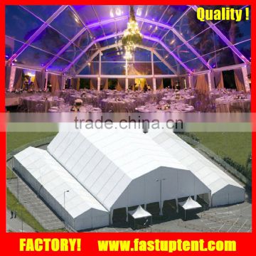 20x50m Clear and white roof polygonal party wedding marquee tent