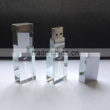 Customized logo design mini crystal usb flash drives with lighter