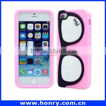 3D Glasses Silicone Case for iphone 5, Soft Rubber Case for iphone