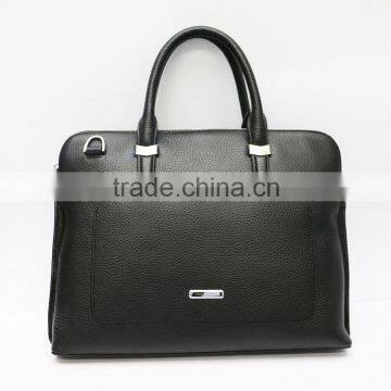 New Italy imported leather Litchi pattern men's real leather business Briefcase