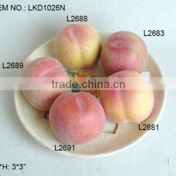 Realistic Artificial Polyfoam peach in polyfoam for display House Decoration artificial fruits