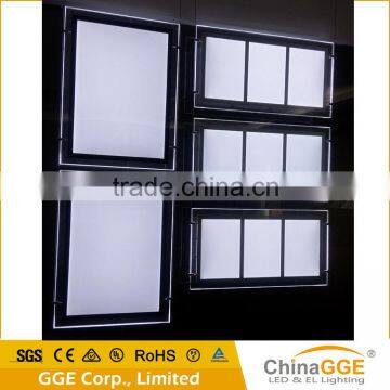 Double Sided Real Estate Agent Window LED Light Pockets Display Acrylic Frame Advertising Light Boxes