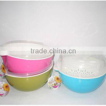 Vegetable Sieve With Cover/ Fruit Basket/Plastic Basket/sifter/griddle/boult/screen/sieve/Dried Basin/sieve With Basin/Colander photo-2
