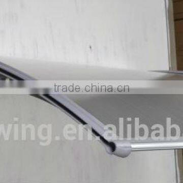 70 x 140cm Door Canopy Solid Roof Front Back Outdoor Rain Awning Porch Shelter Black/White