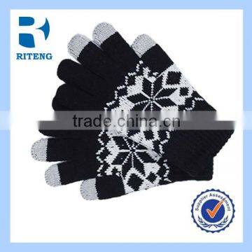 men christmas gift snowman knit touch glove