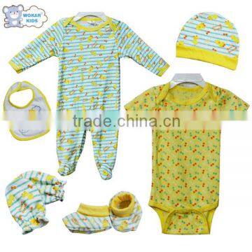 2016 Latest Newborn Baby Gift Set Plain Baby Rompers
