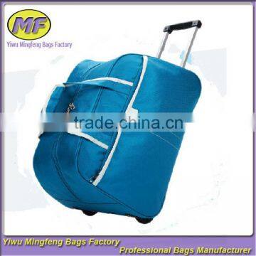 folding protable multifunctional travel trolley luggages 100% polyester