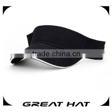 Most Popular Custom Sandwich Black Sports Sun Visor Hat