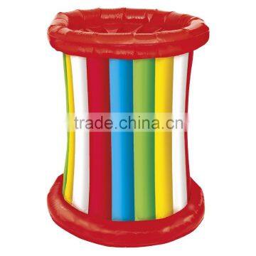 Inflatable Multicolor Striped Birthday Party Prop Drinks Cooler Decoration