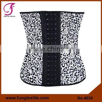 4034 NEW Arrival Wholesale Stock Pattern Leopard Rubber Waist Corset Cincher