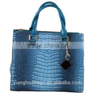 2015 latest Italian design fashion crocodile printed ladies leather handbags