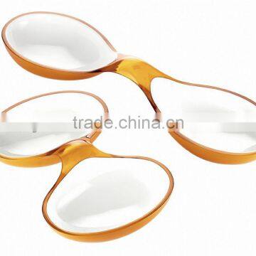 Interlocking plastic snack bowl,Two-Tone Interlocking Dishes,candy dish