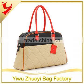 Fashion Gold Quilting Pu Leahter Duffle Bag For Women