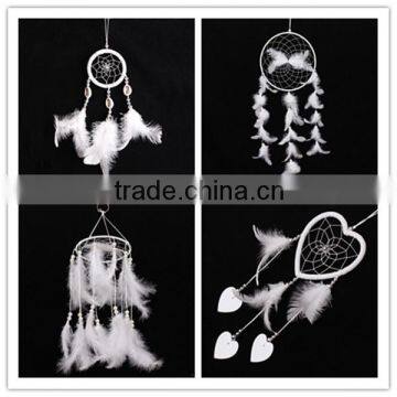 Elegant goose feather white dreamcatcher, indian dream catcher