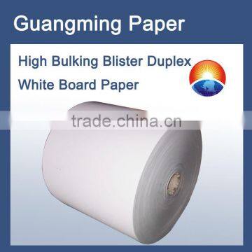 duplex board white or cream back/white coated duplex board/white board size