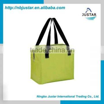 Handled Insulated Type 600D Polyester Material Foldable Cooler Tote Bag