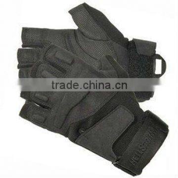 Custom black tactical gloves