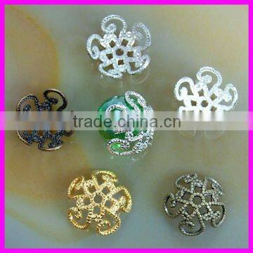 4x10mm Chinese Knot rhinestone bead caps