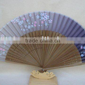 Japanese style bamboo silk fan