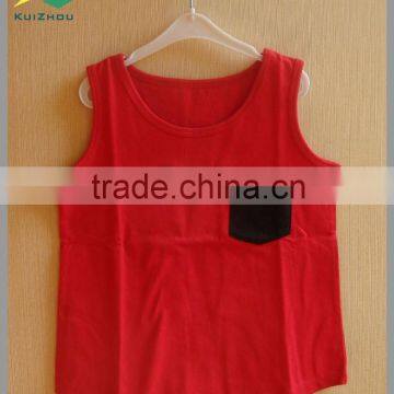 100% Cotton Baby Singlet with Pocket Infant Singlet