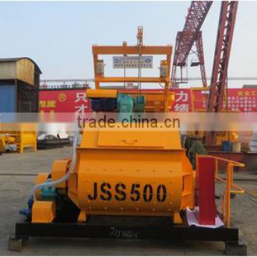 Double spiral shaft concrete mixer machine, JSS500, low cost for concrete machine