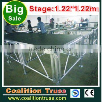 Guanghzou stage manufacturer portable dj stage used portable stage for sale