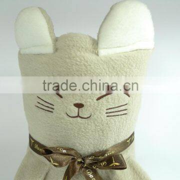 Lucky Cat With a Bow Polar Fleece Blanket photo-6