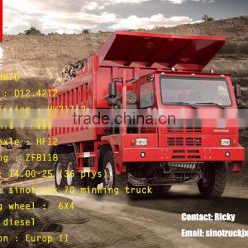 SINOTRUK HOWO 80tons 6x4 Minning Dump Truck 420hp