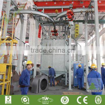 China Rust Removal Continuous Hook Shot Blasting Machine/Shot Blasting