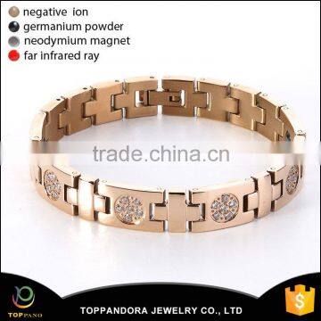 High quality stainless steel bracelet fashion mens power germanium scalar energy bracelet