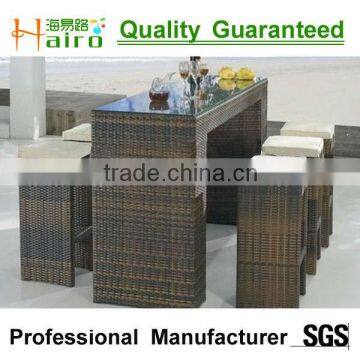 rattan outdoor long bar table