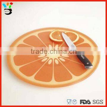 Kitchen use cutting vegetable/ fruit round & square tempered glass plate