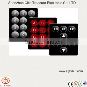 Flexible numeric keypads label membrane switch