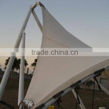 PTFE tension membrane for sun-shade Sail in Taiwan, PVC canopy of textile architecture