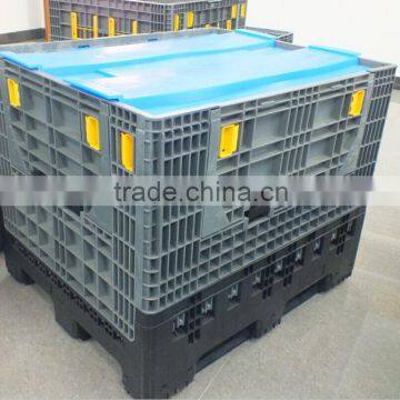 Plastic Material folding container, collapsible plastic pallet box