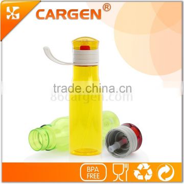 Custom brand flip lid plastic sport straw water bottle