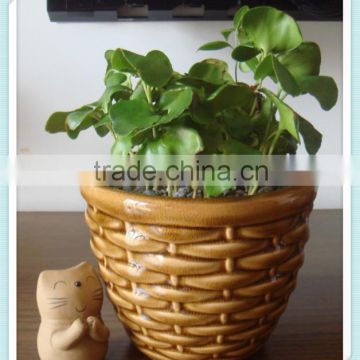 chinese style ice crack flower pot indoor flower pot