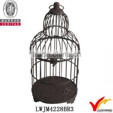 decorative Brown round antique hanging bird cages