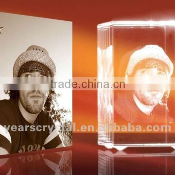 New Arrival crystal glass laser portrait(R-1419)