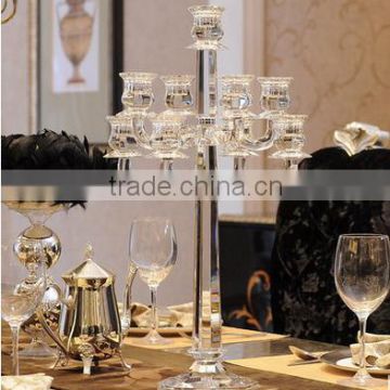 Elegant design crystal candelabra wedding centerpiece for event