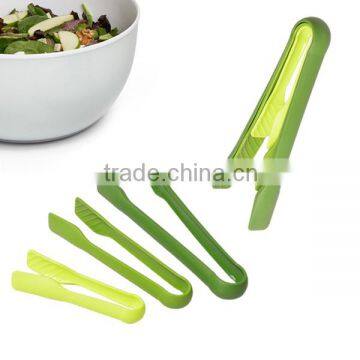 Creative Design Leaves Shaped Plastic BBQ Tools 3-Piece Food Tong Set