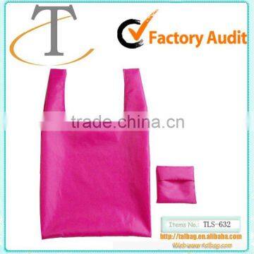 210D polyester folding shopping bag