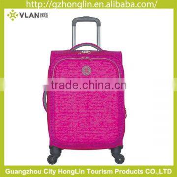 fanshion design soft trolley luggage with internal handle