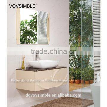 Bathroom wall mounted mirrored plywood bathroom bath vanity units